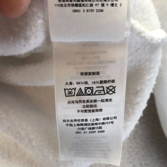 Polo Ralph Lauren Mens Sweatshirt Large Pullover Tie-Dye Sweatshirt White Hippie - Picture 12 of 16